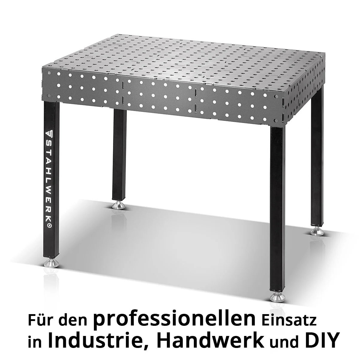 STAHLWERK 3D Schweißtisch Set, Montagetisch mit D16 Lochsystem und 6 mm Arbeitsplatte als DIY-Bausatz im 12-teiligen Set mit Variablem Anschlag, Schraubzwinge, Anschlagbolzen mit Abhebesicherung, Spannbolzen - Image 2