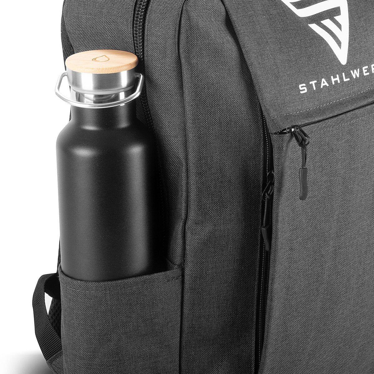 STAHLWERK Multifunktionaler Laptoprucksack | Notebookrucksack | Rucksack aus robustem Polyester, Arbeitsrucksack mit gepolstertem 15,6" Laptopfach und vielen Staufächern - Image 13