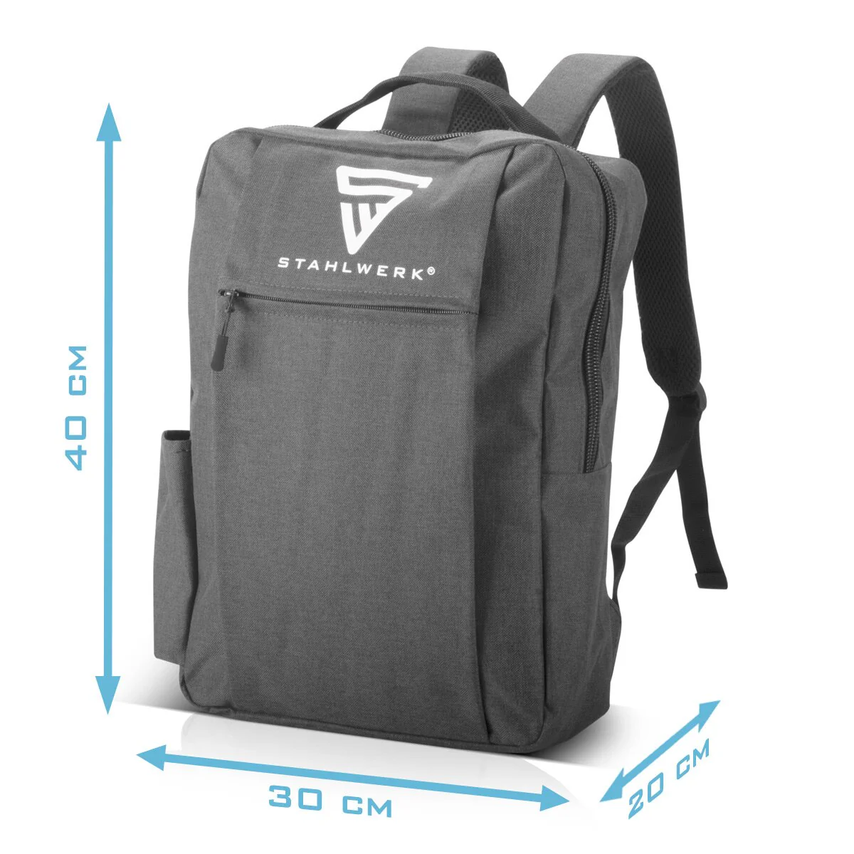 STAHLWERK Multifunktionaler Laptoprucksack | Notebookrucksack | Rucksack aus robustem Polyester, Arbeitsrucksack mit gepolstertem 15,6" Laptopfach und vielen Staufächern - Image 4