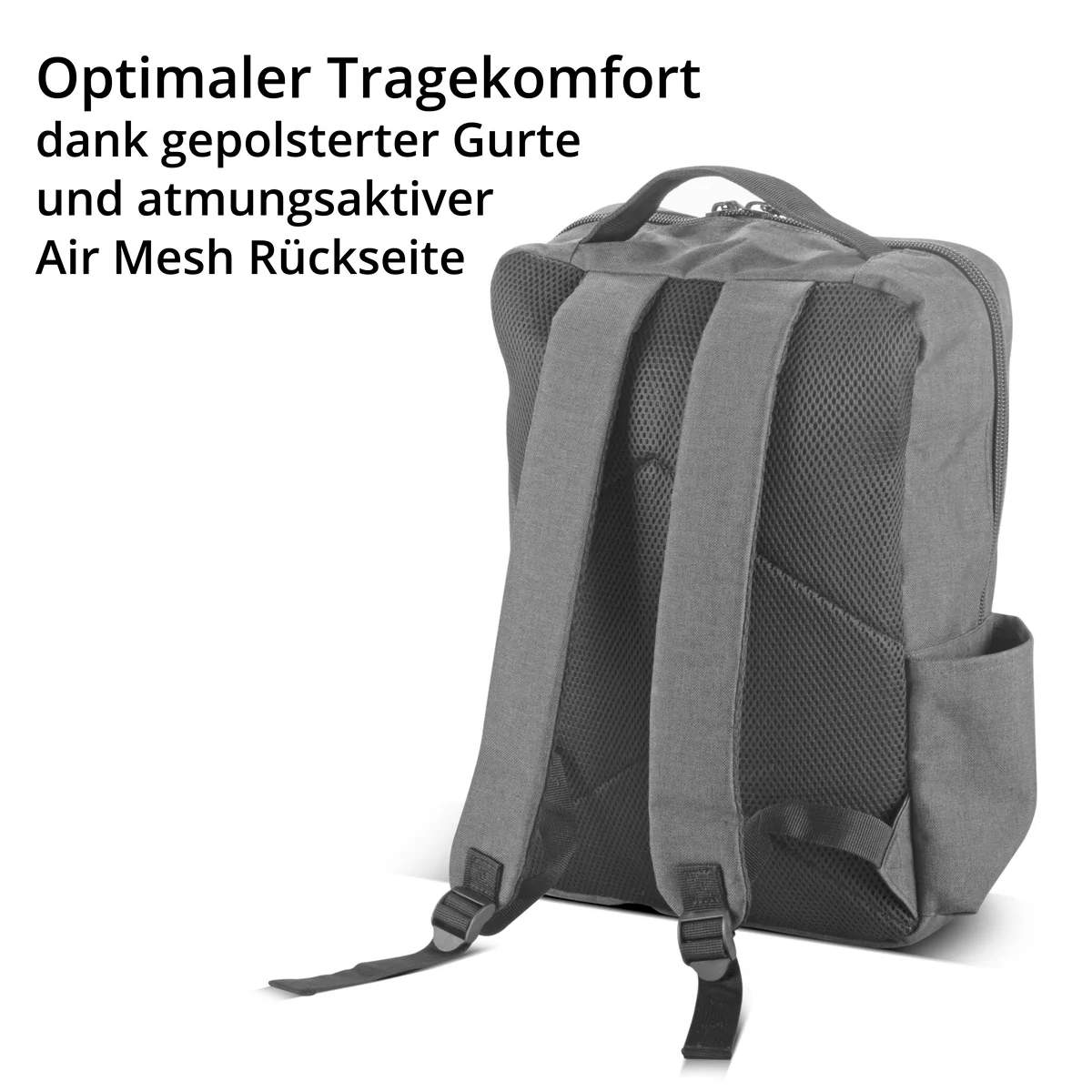 STAHLWERK Multifunktionaler Laptoprucksack | Notebookrucksack | Rucksack aus robustem Polyester, Arbeitsrucksack mit gepolstertem 15,6" Laptopfach und vielen Staufächern - Image 5