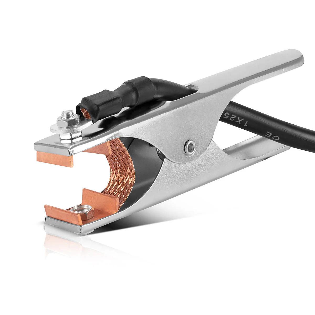 STAHLWERK Massezange bis 300 A Masseklemme | Erdungsklemme inklusive 5 m Schweißkabel | Massekabel mit 25 mm² und 13 mm Stecker - Image 2