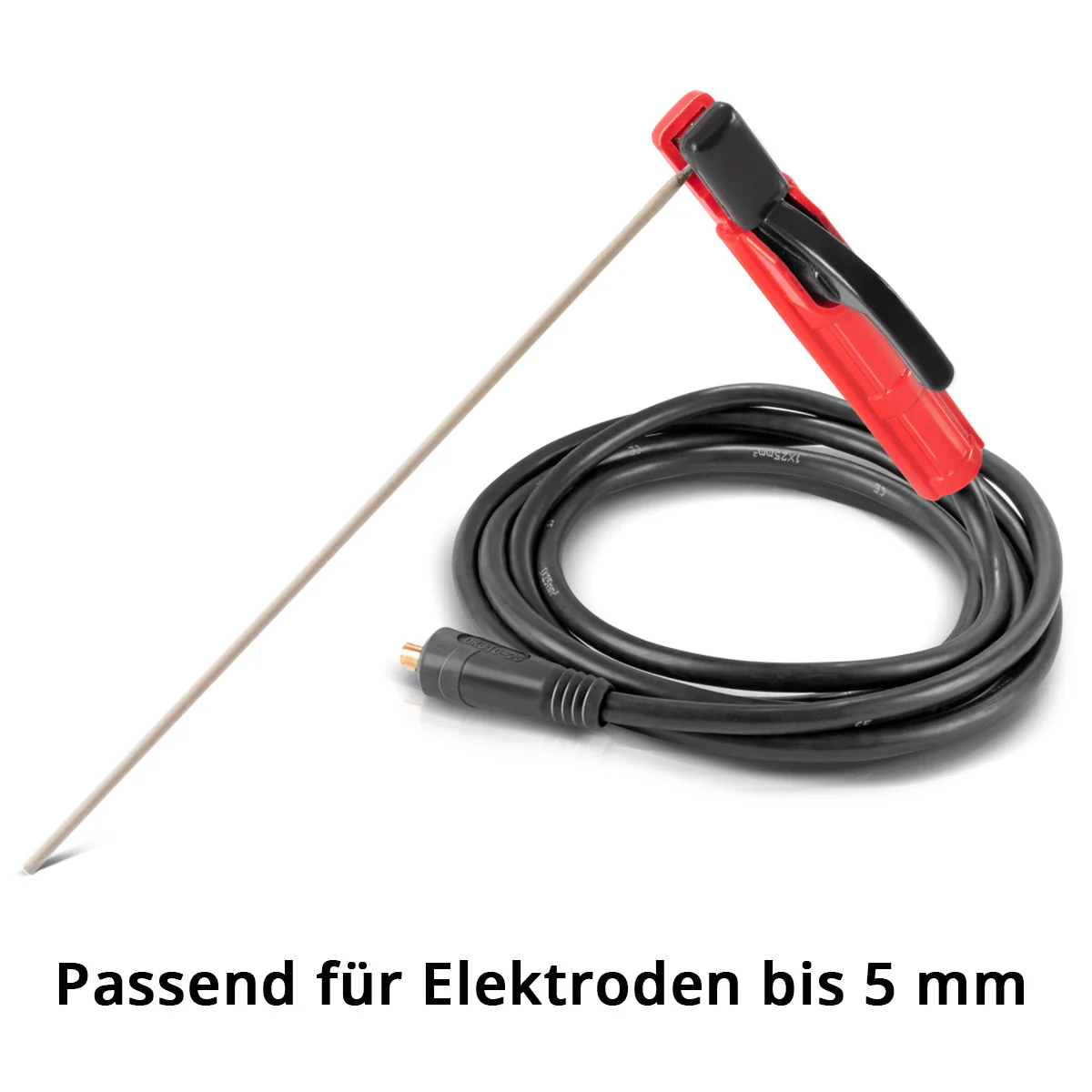 STAHLWERK MMA | ARC Elektrodenhalter bis 200 A Schweißzange | Elektrodenzange | Elektrodenklemme für Schweißgeräte inklusive 8 m Schweißkabel aus reinem Kupfer mit 25 mm² und 9 mm Stecker - Image 4