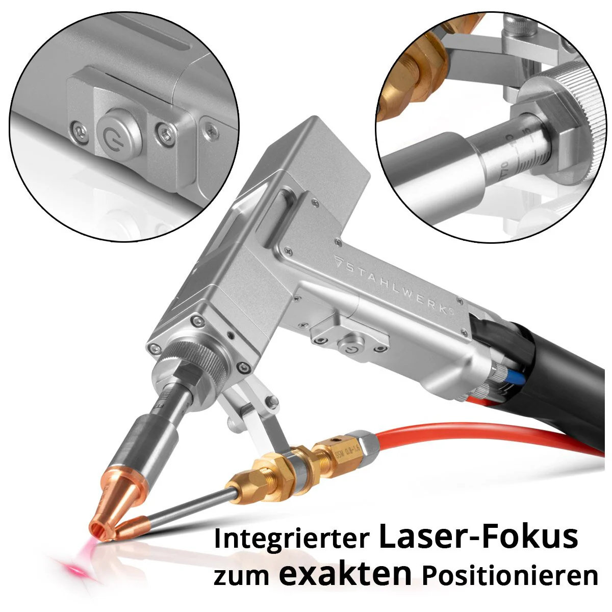 STAHLWERK 3-in-1 Laser-Schweissgerät WCD-1500 Laser Pro mit 1500 Watt, professionelle Handlaser-Schweißanlage zum präzisen Schweißen, Schneiden und Entrosten - Image 13