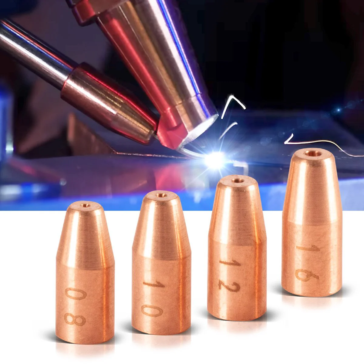 STAHLWERK Drahtführungsdüsen 4er Set 0,8/1,0/1,2/1,6 mm Führungsdüsen für Laser-Schweißbrenner | Laser-Schweißgeräte - Image 4
