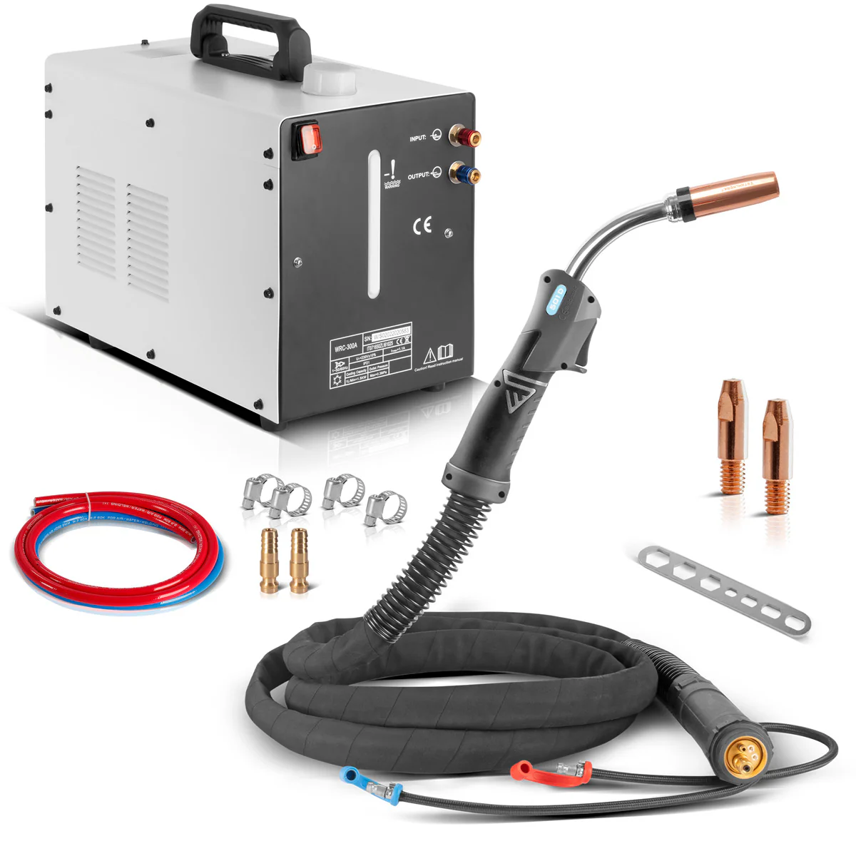 STAHLWERK Wassergekühlter MIG MAG Schweißbrenner AK501D | MB501D bis 500 A mit 3 m Schutzgas-Schlauchpaket und Eurozentralanschluss inklusive Wasserkühler mit 370 W und 6 L Tank - Image 3