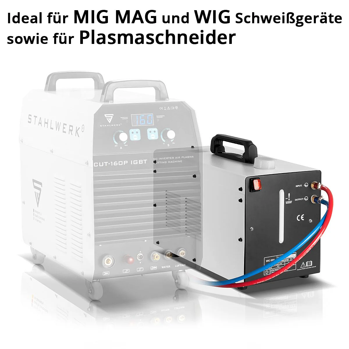 STAHLWERK Wassergekühlter MIG MAG Schweißbrenner AK501D | MB501D bis 500 A mit 3 m Schutzgas-Schlauchpaket und Eurozentralanschluss inklusive Wasserkühler mit 370 W und 6 L Tank - Image 9