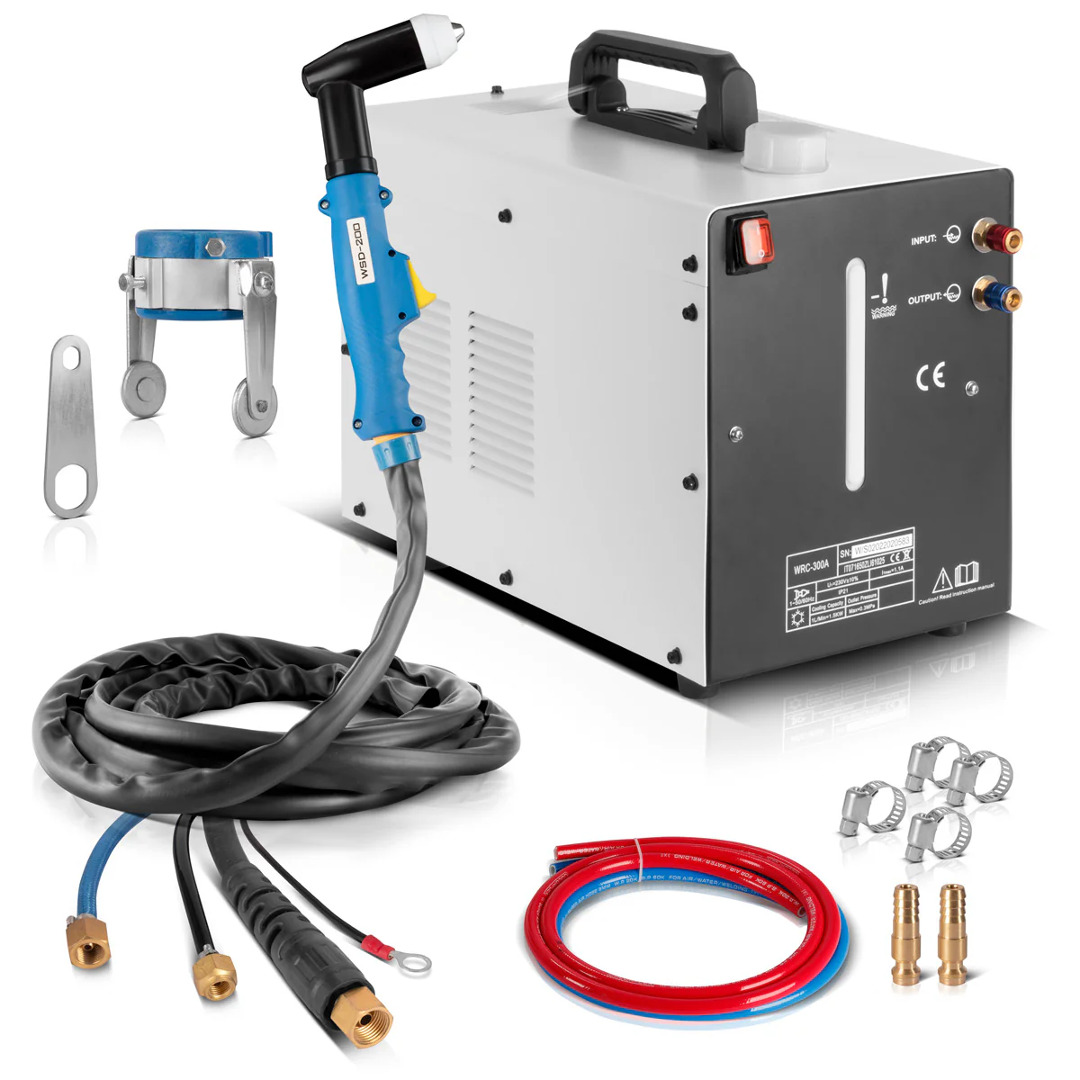 STAHLWERK WSD-200 Wassergekühlter Plasmaschneidbrenner bis 200 A CUT-Schneidbrenner | Plasmabrenner mit 5 m Schlauchpaket und separatem Abstandshalter inklusive Wasserkühler mit 370 W und 6 L Tank - Image 3