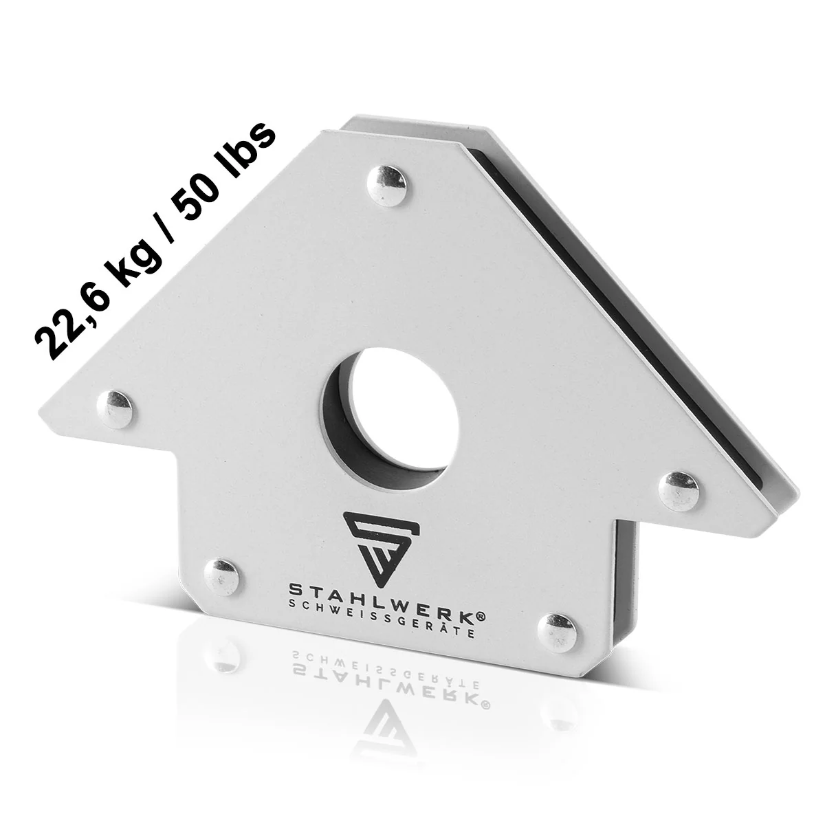 STAHLWERK 3 × Magnetwinkel Schweißwinkel 11,3 + 22,6 + 34 kg / 25 + 50 + 75 lbs - Image 4