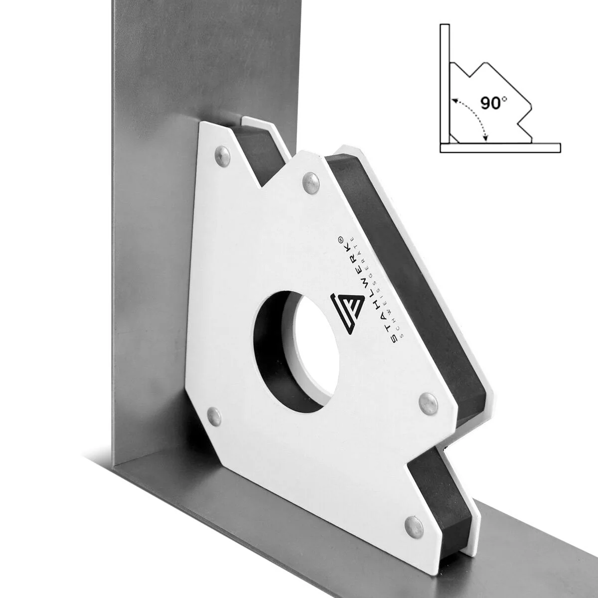 STAHLWERK 3 × Magnetwinkel Schweißwinkel 11,3 + 22,6 + 34 kg / 25 + 50 + 75 lbs - Image 7