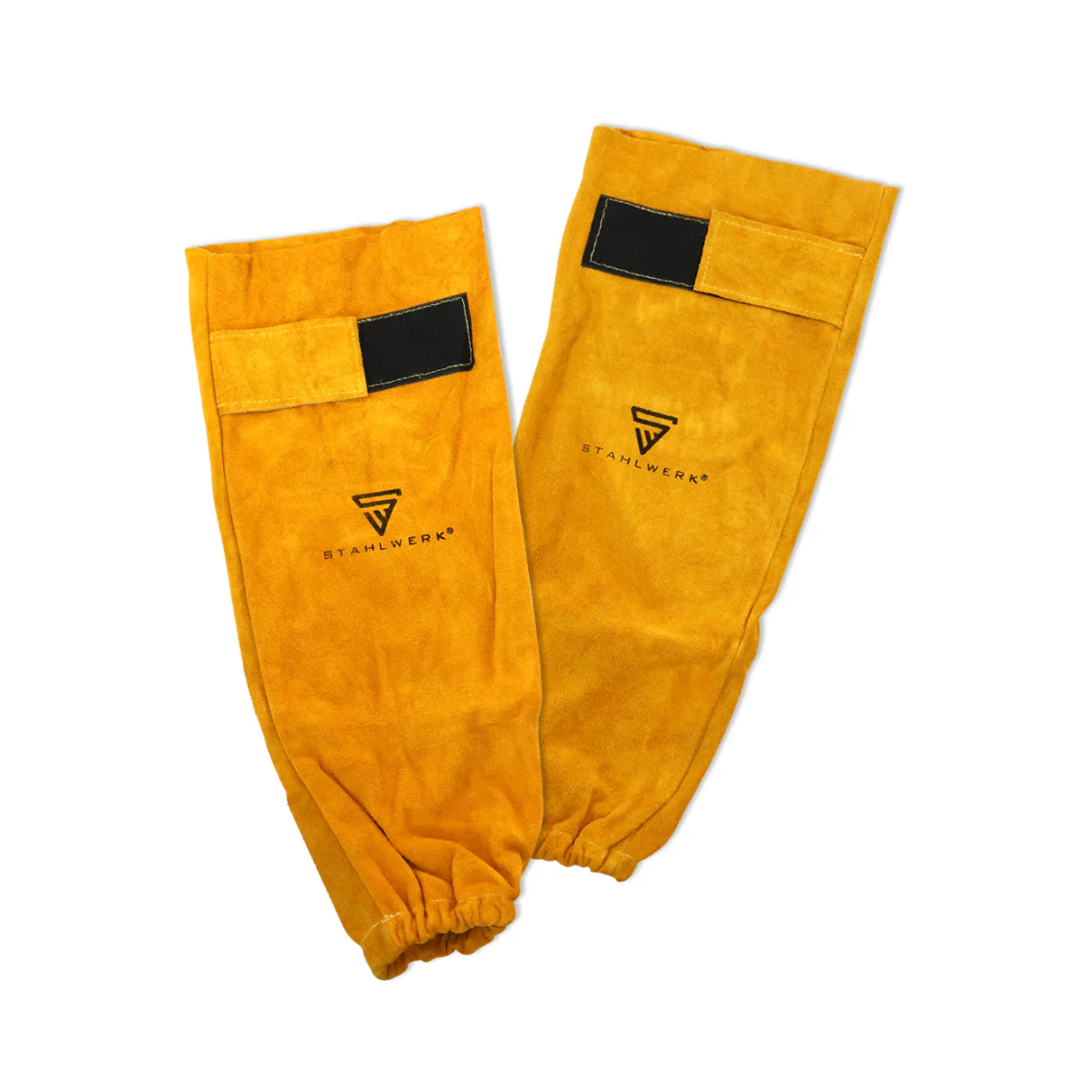 STAHLWERK Schweißer-Armspritzschutz aus Echt-Leder / hochwertige Schutzkleidung / Armstulpen / Schweißärmel