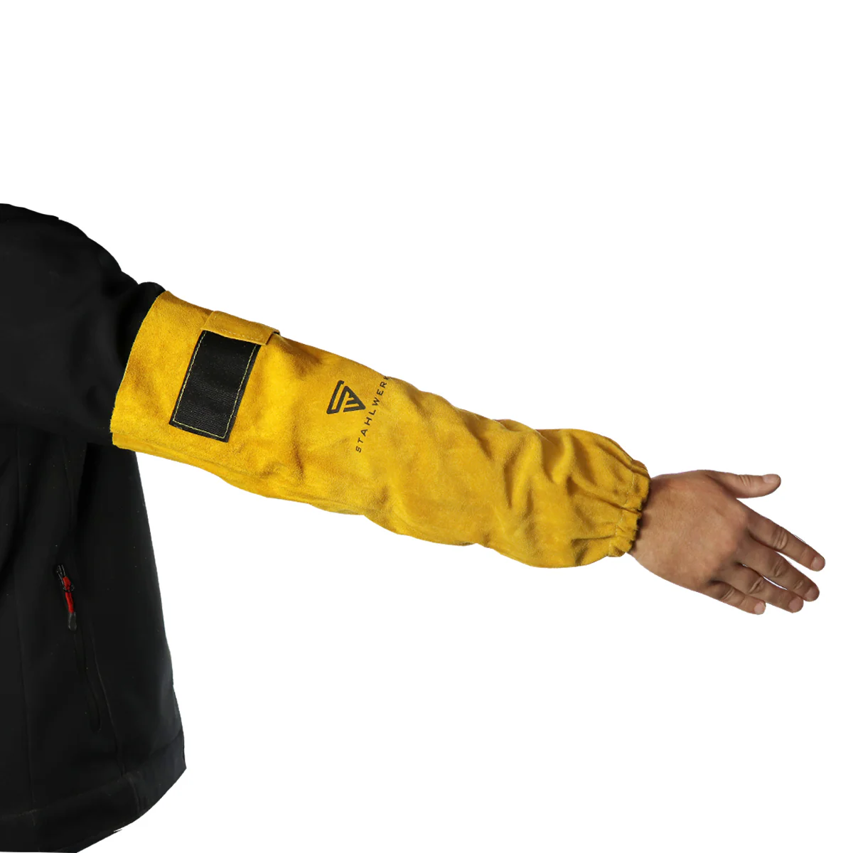 STAHLWERK Schweißer-Armspritzschutz aus Echt-Leder / hochwertige Schutzkleidung / Armstulpen / Schweißärmel - Image 2