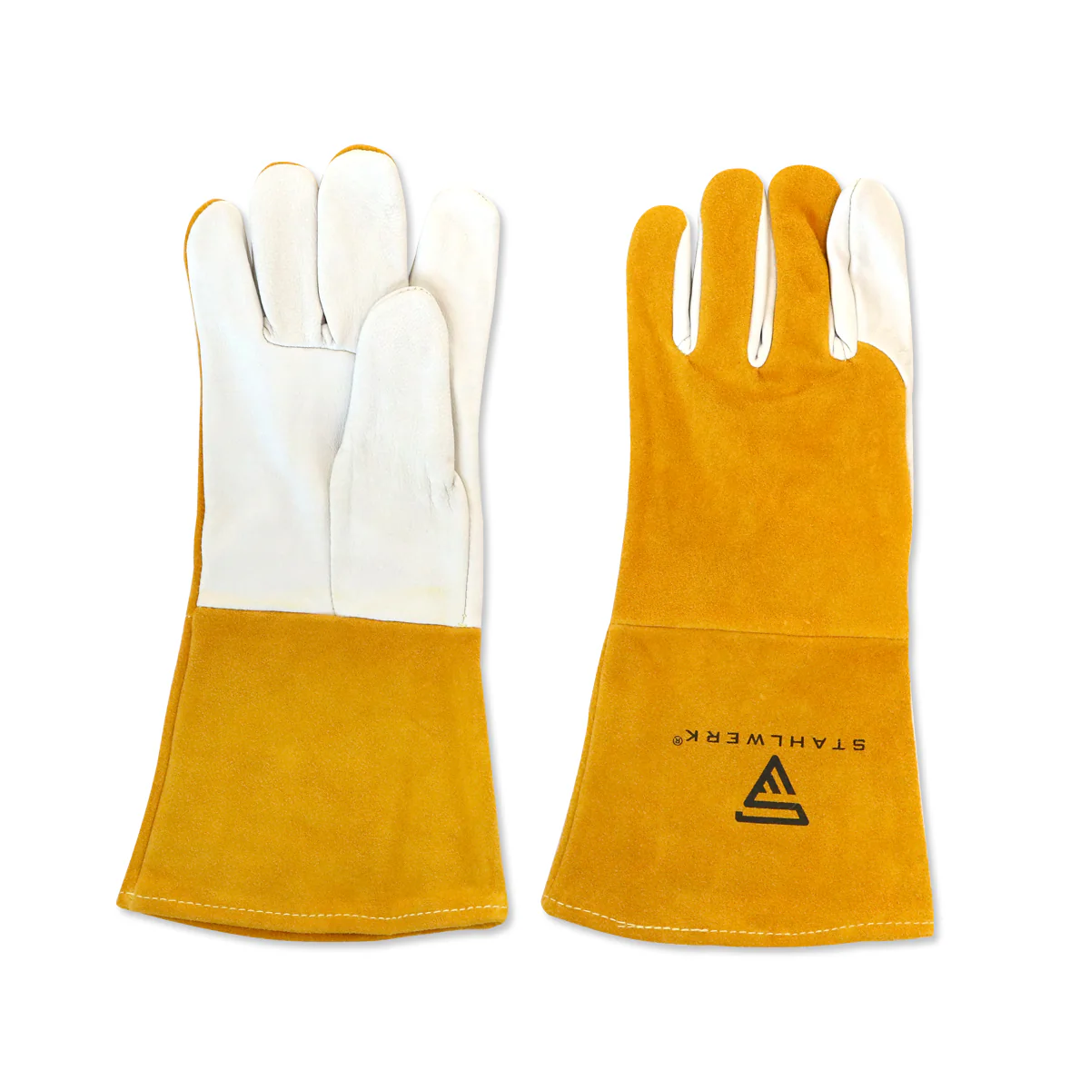 STAHLWERK Schweißerschutzkleidung Set - Schweißerschürze + Schweißerhandschuhe + Armspritzschutz + WIG Finger - Image 2