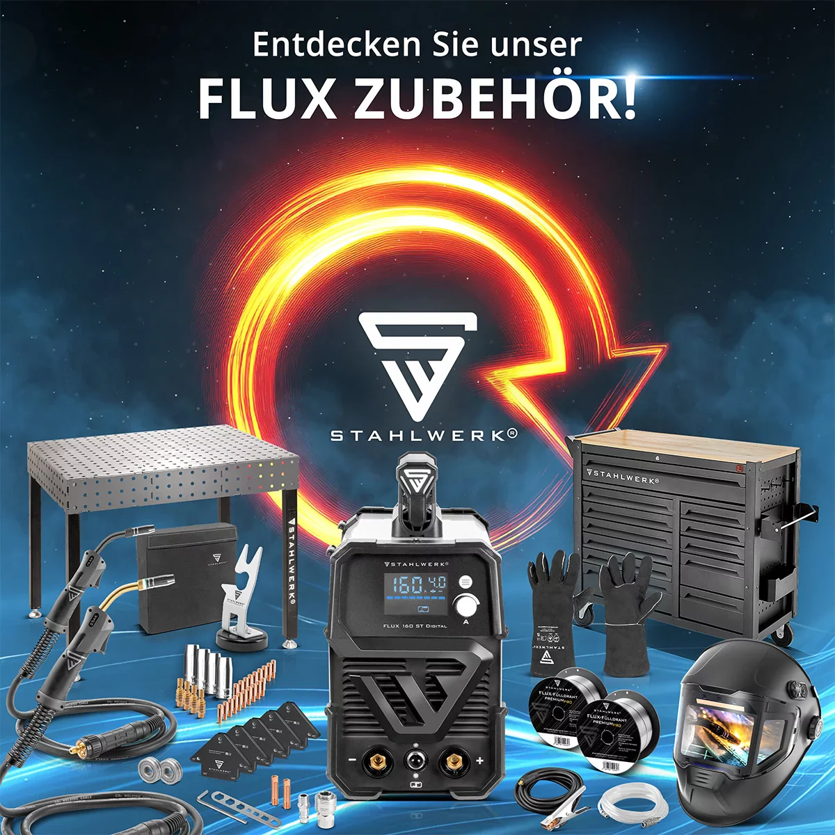 STAHLWERK MIG MAG Premium Schweißdraht - Fülldraht E71T-GS Ø 0,8 mm S100/ D100 Drahtrolle mit 1 kg / Flux-Fülldraht - Image 6