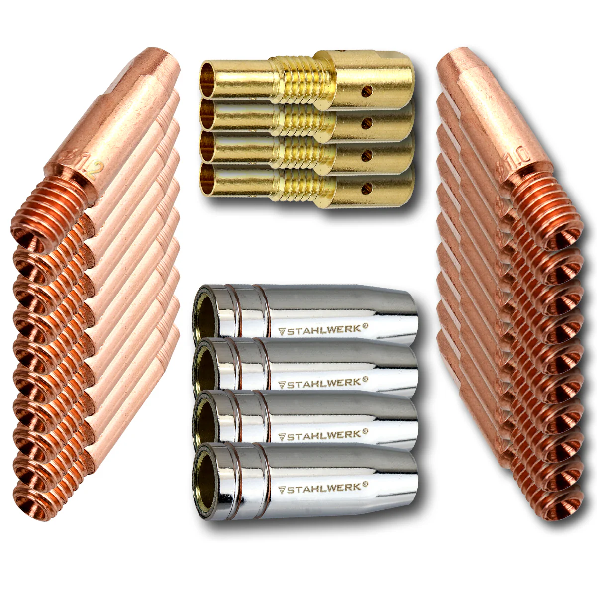 STAHLWERK MIG MAG Schweißzubehör Set 28-teilig, Verschleißteile Set Aluminium für AK25/MB25 Schweißbrenner - Image 5