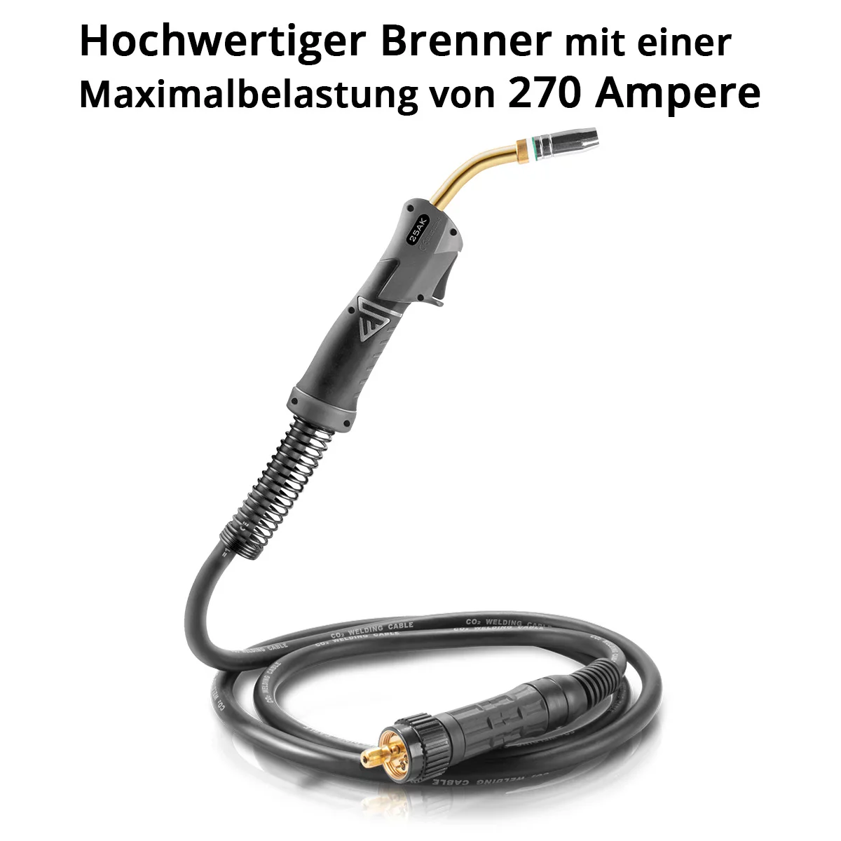 STAHLWERK MIG MAG-Schweißbrenner AK25/MB25 mit 5 Meter Schlauchpaket / Brenner für MIG MAG Schweißgeräte - Image 2