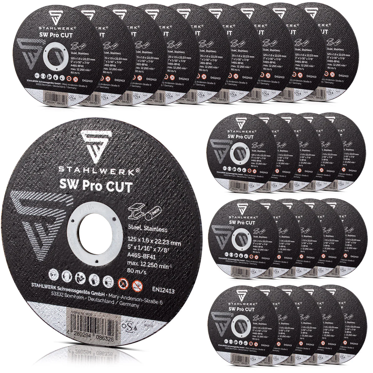 STAHLWERK Trennscheibe SW Pro Cut Ø 125, 25er Set