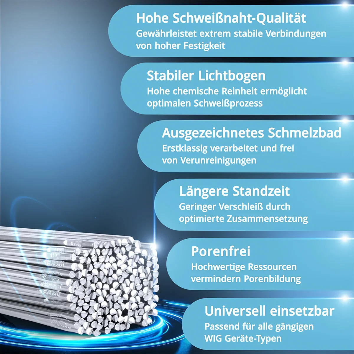 STAHLWERK WIG Schweißstäbe ER4043Si5 Aluminium hochlegiert / Ø 2,4 mm x 500 mm / 1,0 kg / inklusive Aufbewahrungsbox - Image 4