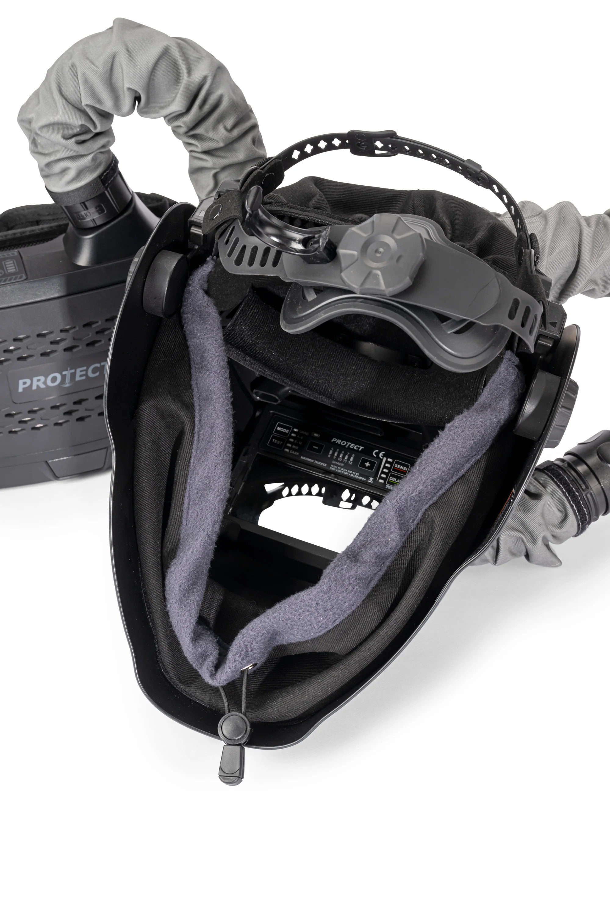 Laser-Schweisshelm MAXIMUS Trooper Air, Schweisshelm mit Frischluftzufuhr | PAPR-System, mit permanentem Laserschutz und zuschaltbarem, automatischem Blendschutz (ADF), ultraleicht - Image 4