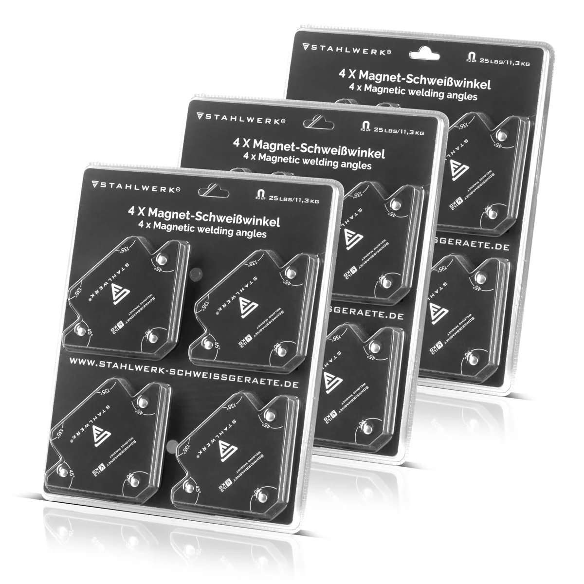 STAHLWERK 12er Set Schweisswinkel Magnet 11,3kg 25lbs Schweissmagnet - Image 3