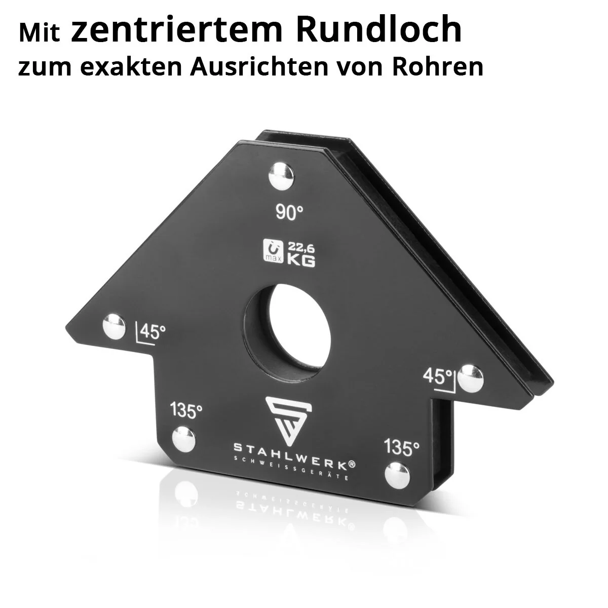 STAHLWERK 4er Set Magnet-Schweißwinkel 22,6 kg | 50 lbs praktischer Schweißmagnet | Magnetwinkel | Schweißpositionierer mit starker Haftkraft - Image 7