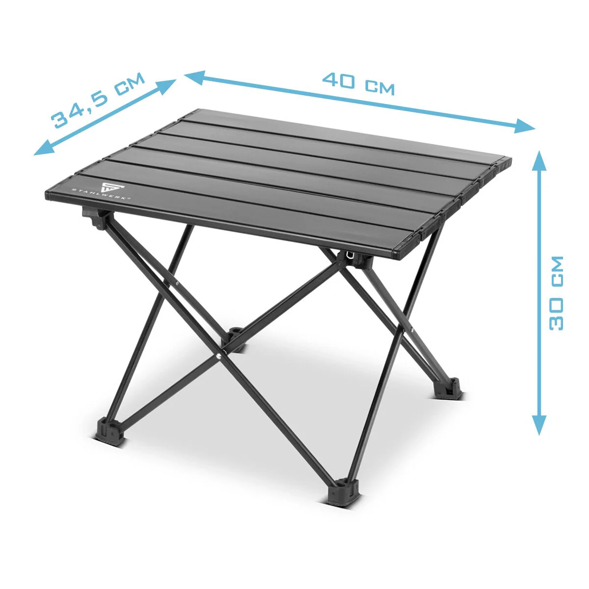 STAHLWERK Aluminium-Falttisch 40 x 34,5 x 30 cm Klapptisch | Campingtisch | Aluminiumtisch | Gartentisch | Campingmöbel | Picknicktisch - Image 6
