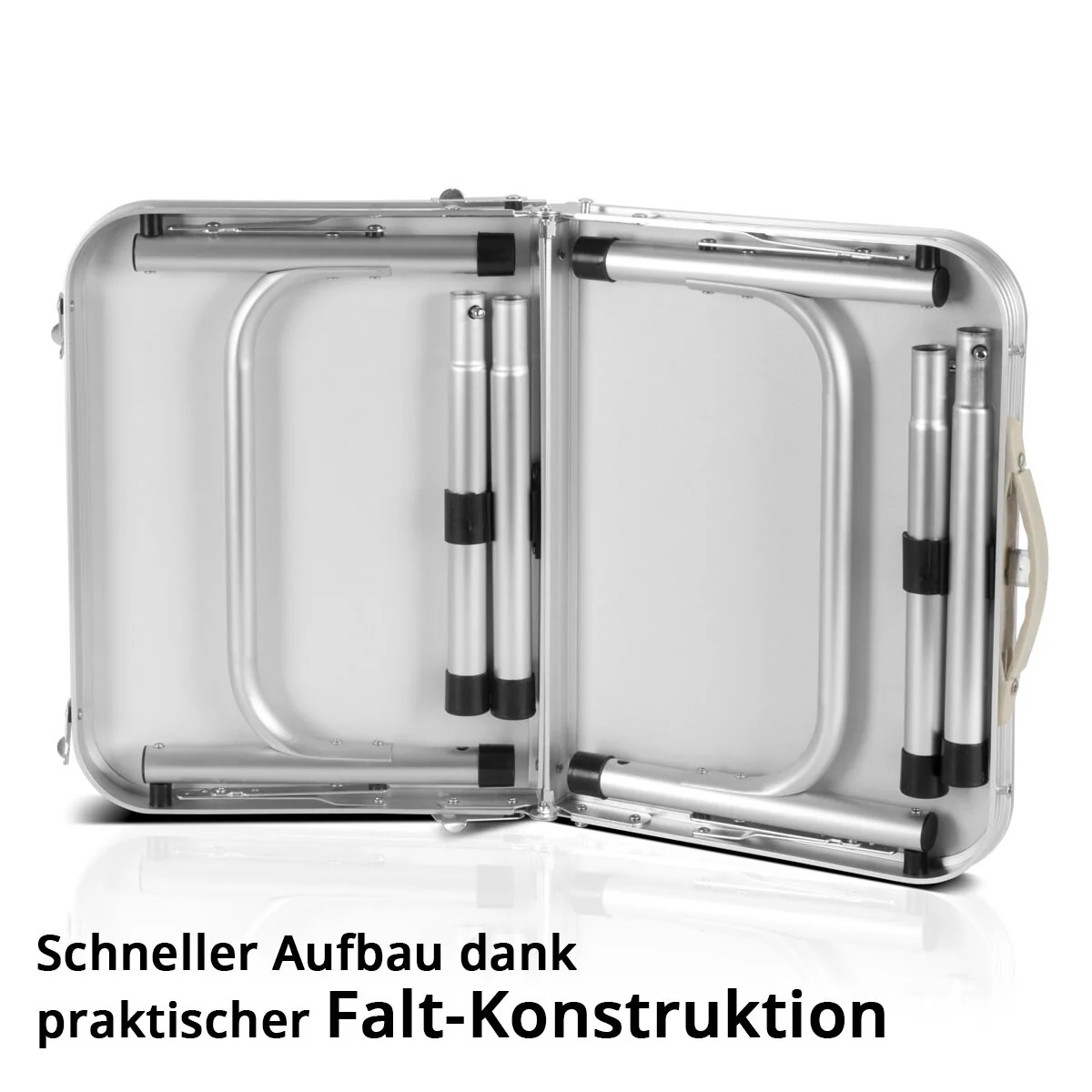 STAHLWERK Aluminium-Klapptisch 60 x 40 x 48 cm Campingtisch | Aluminiumtisch | Gartentisch | Campingmöbel | Falttisch | Picknicktisch - Image 5