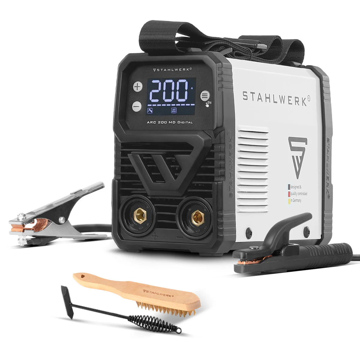 STAHLWERK ARC 200 MD Digital - 2026 - Elektroden-Schweißgerät DC MMA / E-Hand, Lift-TIG | Echte 200 Ampere | Digital-Display mit Menü | Hotstart, Anti-Stick, ARC-Force, VRD | Smart-Kühlung | IGBT-Technologie - Image 3