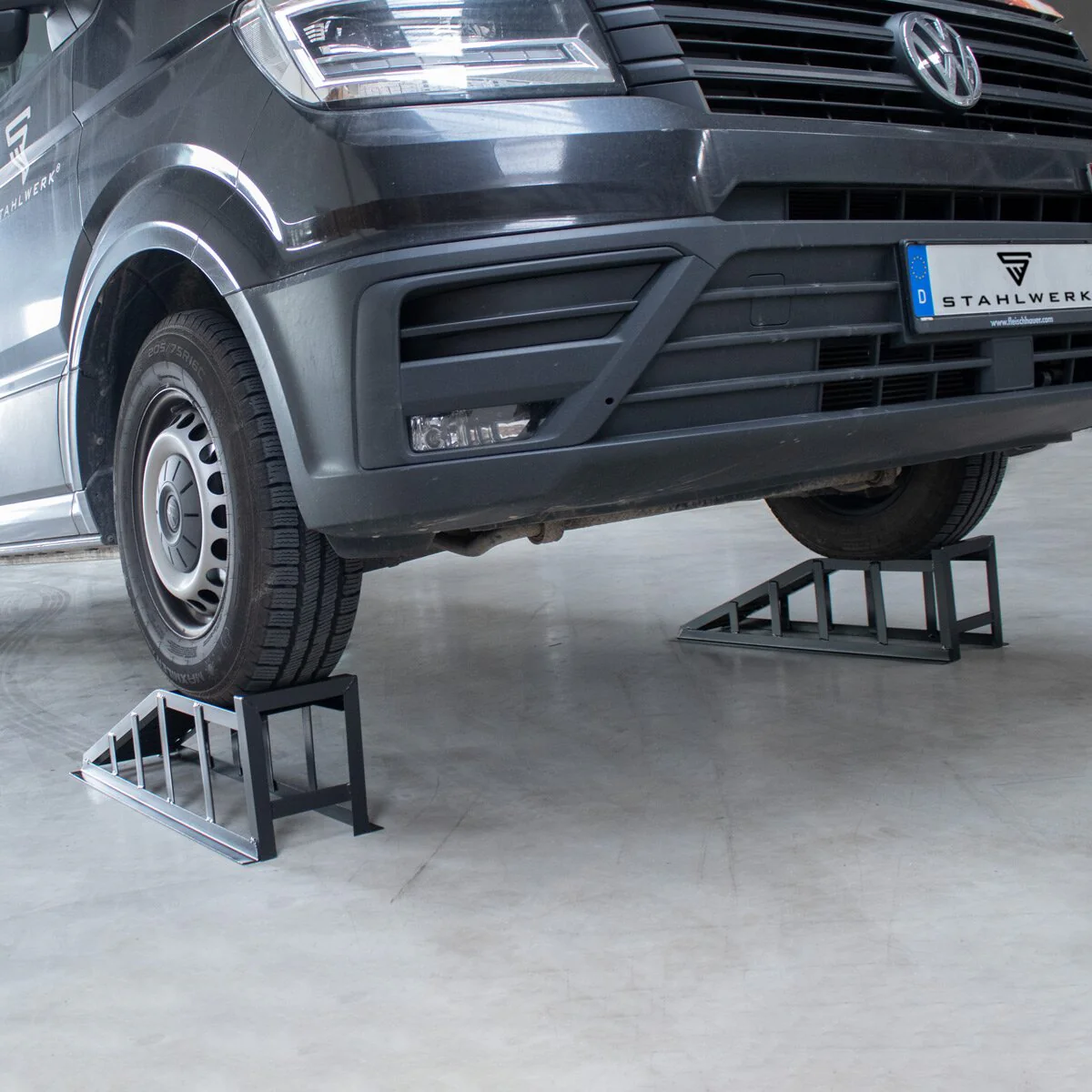 STAHLWERK Auffahrrampe GT-14 ST 2er Set mit 2 Tonnen Tragkraft Auffahrbock | Auto-Rampe | Pkw-Rampe | Kfz-Bock - Image 8