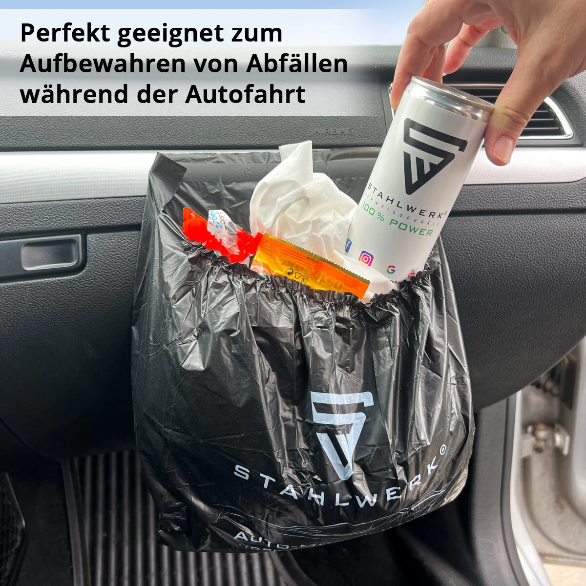 STAHLWERK Automüllbeutel 30 Stück 23 x 30 cm extra starke Abfallbeutel | Müllsäcke | Müllbeutel | Mülltüten aus reißfestem HDPE-Kunststoff - Image 4
