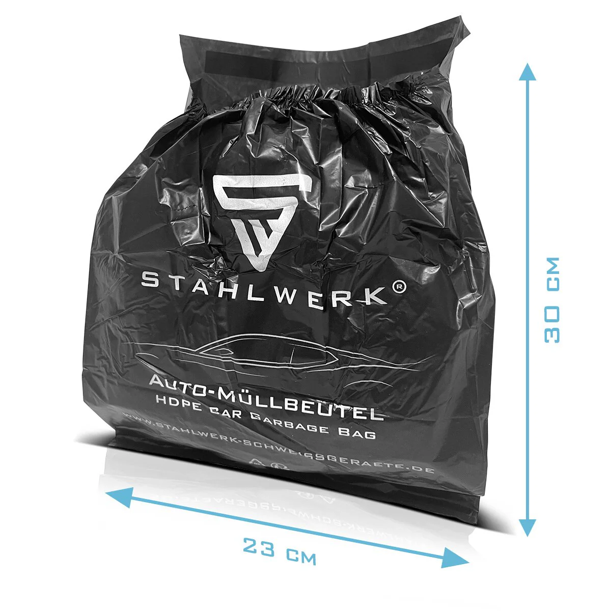 STAHLWERK Automüllbeutel 30 Stück 23 x 30 cm extra starke Abfallbeutel | Müllsäcke | Müllbeutel | Mülltüten aus reißfestem HDPE-Kunststoff - Image 5