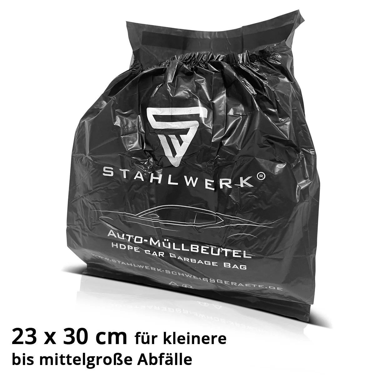STAHLWERK Automüllbeutel 30 Stück 23 x 30 cm extra starke Abfallbeutel | Müllsäcke | Müllbeutel | Mülltüten aus reißfestem HDPE-Kunststoff - Image 8