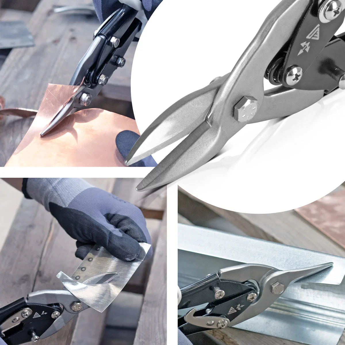 STAHLWERK Blechschere gerader Schnitt Profi-Metallschere | Blechschneider | Metallschneider zum professionellen Schneiden von Metallblechen - Image 7