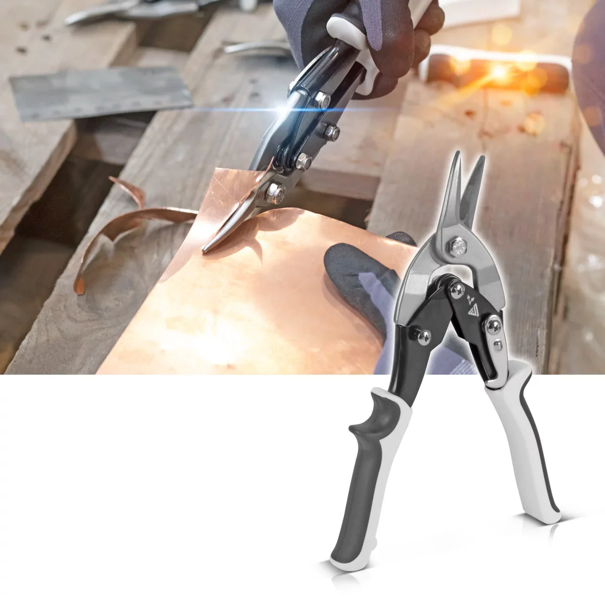 STAHLWERK Blechschere rechter Schnitt Profi-Metallschere | Blechschneider | Metallschneider zum professionellen Schneiden von Metallblechen - Image 7