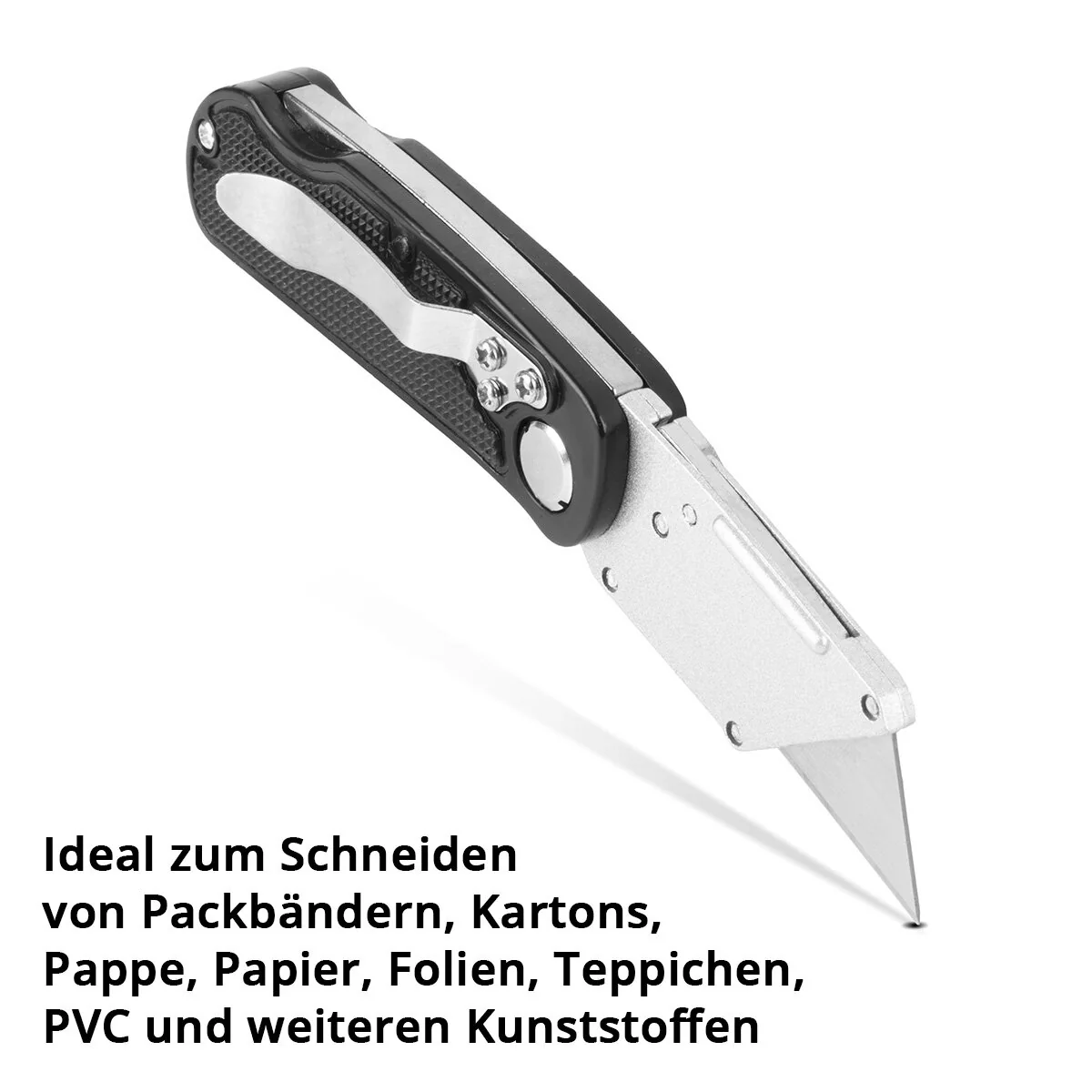 STAHLWERK Cuttermesser 4er Set mit Ersatzklingen Profi Cutter | Teppichmesser | Sicherheitsmesser | Paketmesser | Kartonmesser - Image 12