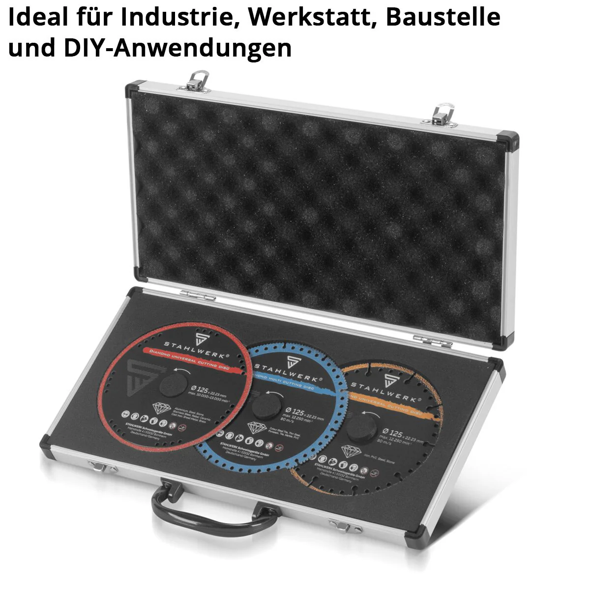 STAHLWERK Diamant-Trennscheiben 3er Set Sägeblatt für verschiedene Materialien | 125 x 22,23 mm - Image 12
