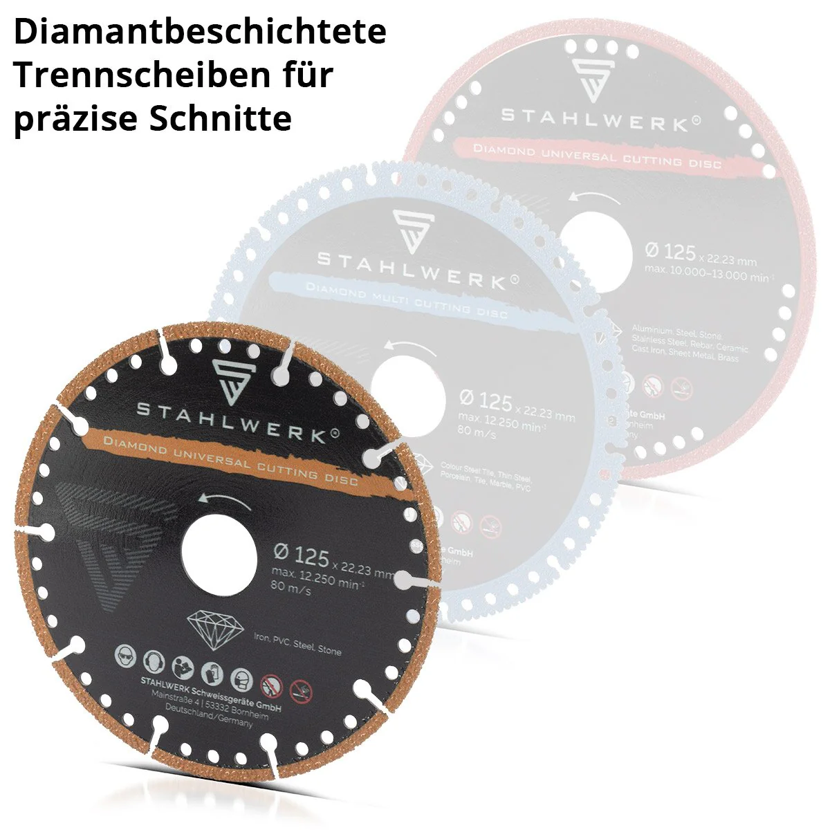 STAHLWERK Diamant Universal Trennscheibe 125 x 22,23 mm | Eisen, PVC, Stahl, Stein | Hohe Schnittpräzision & lange Lebensdauer - Image 5