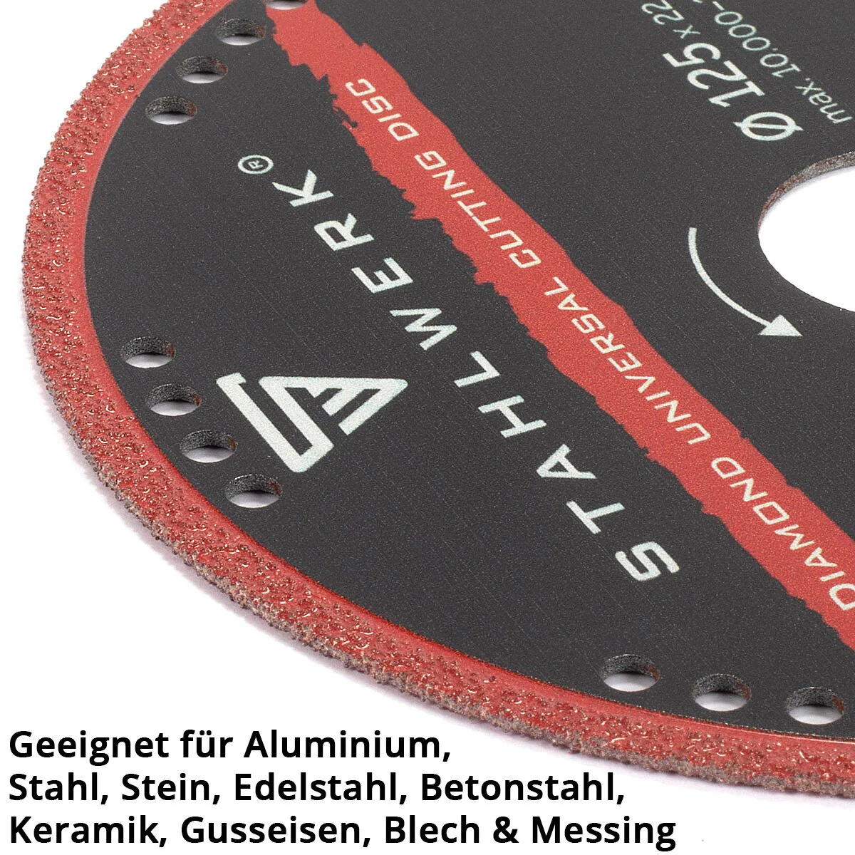 STAHLWERK Diamant Universal Trennscheibe 2er Set 125 x 22,23 mm | Aluminium, Stahl, Stein, Glas | Hohe Schnittpräzision & lange Lebensdauer - Image 2