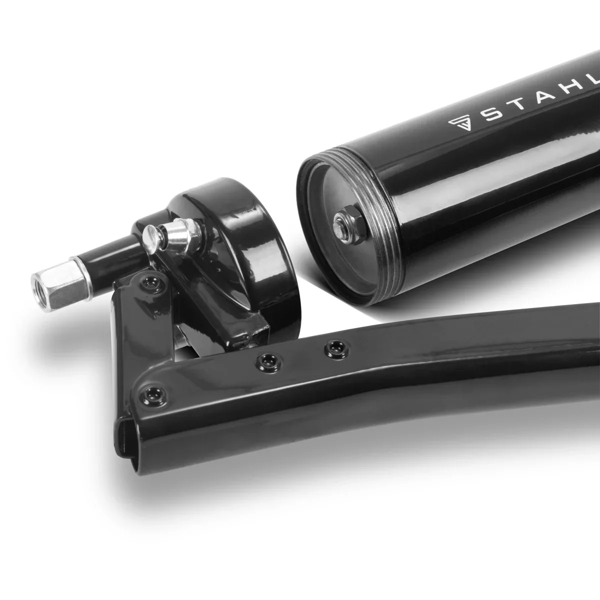 STAHLWERK Einhand-Fettpresse 600 ml 550 bar | Handhebelpresse aus robustem Stahl | Fettpresse für loses Fett oder 400 g Kartusche | Handpresse zur Schmierung mit flexiblem Schlauch und Verlängerungsrohr - Image 8