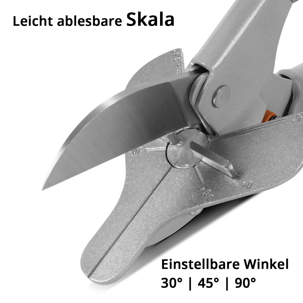 STAHLWERK Gehrungsschneider | Gehrungsschere | Multi Winkelschere | Trunking Schere zum Schneiden von Vinyl, PVC, Gummi uvm. | Einstellbare Winkel 30° | 45° | 90° - Image 4
