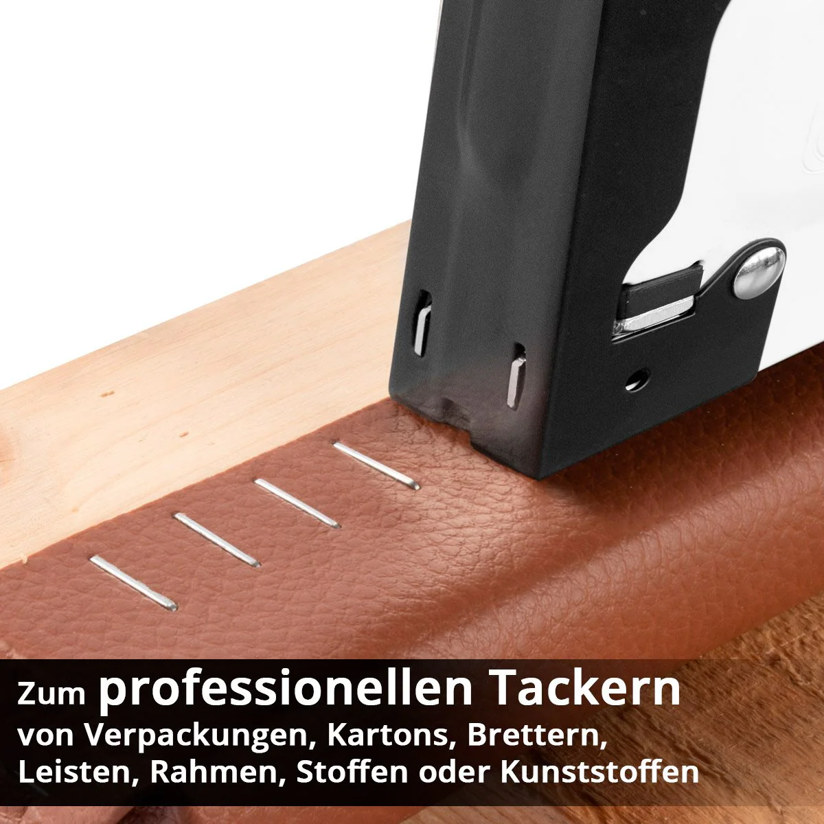STAHLWERK Handtacker Set HTS-100 ST mit Tacker, Klammerentferner und jeweils 500 D-Klammern, U-Klammern und T-Nägeln - Image 2