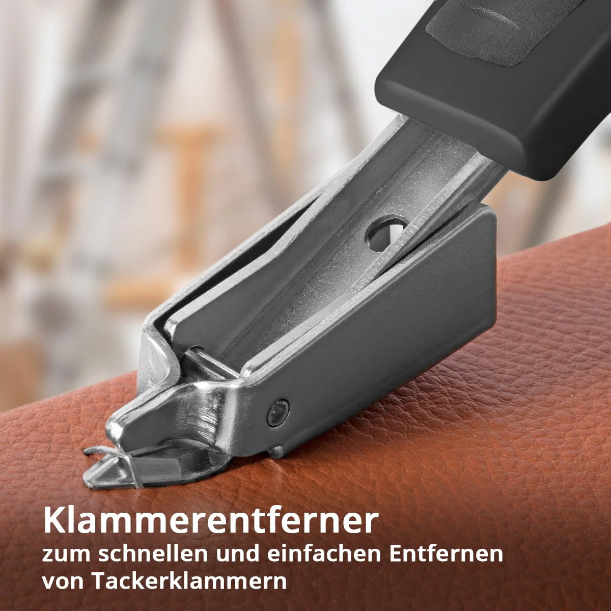 STAHLWERK Handtacker Set HTS-100 ST mit Tacker, Klammerentferner und jeweils 500 D-Klammern, U-Klammern und T-Nägeln - Image 4