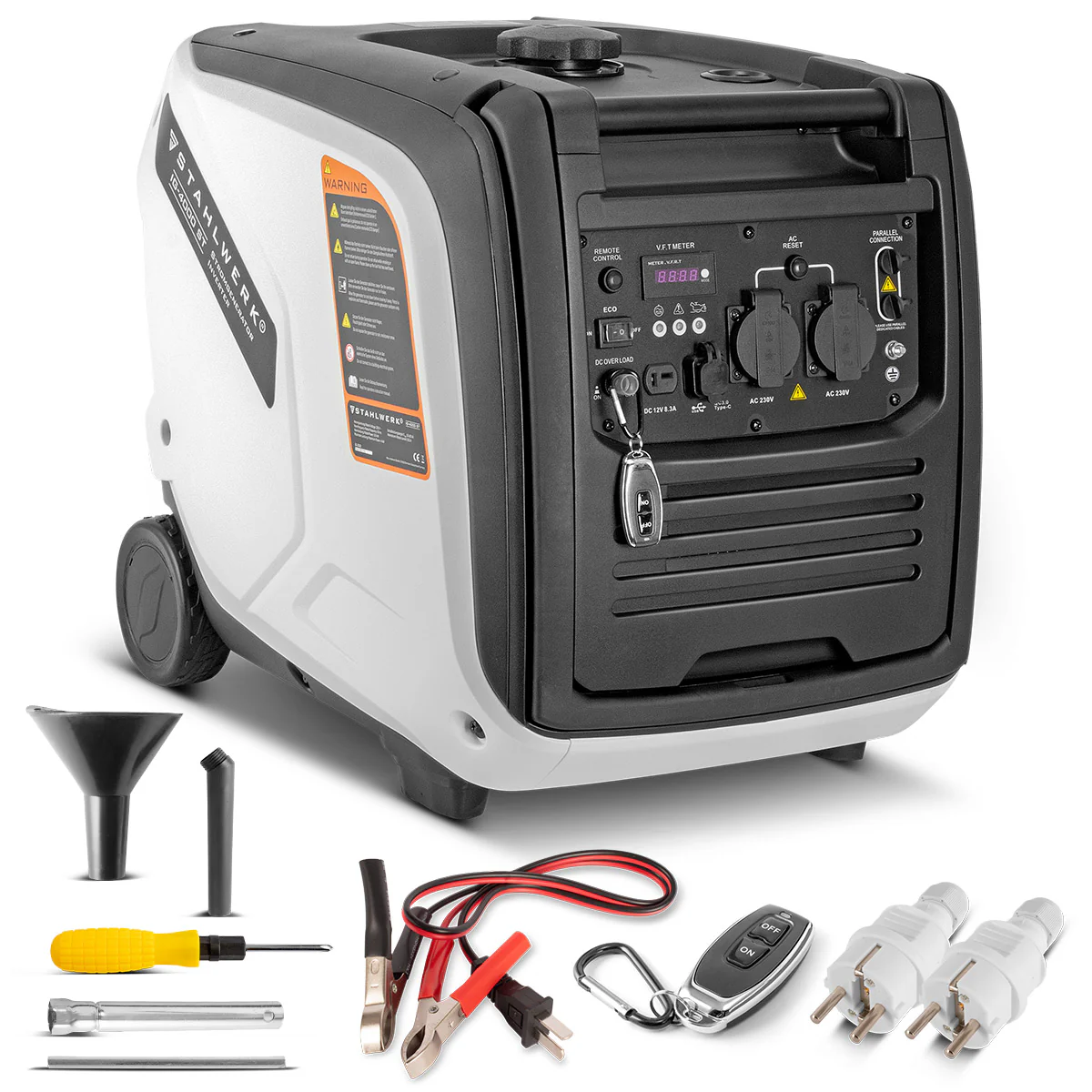 STAHLWERK IG-4000 ST Benzin Generator 4 kW | 5,44 PS | Inverter Stromgenerator | Multi-Versorgungs Generator | Notstromaggregat, 4-Takt, 5-Verbraucher-Anschlüsse, verbrauchseffizient und wartungsarm - Image 3
