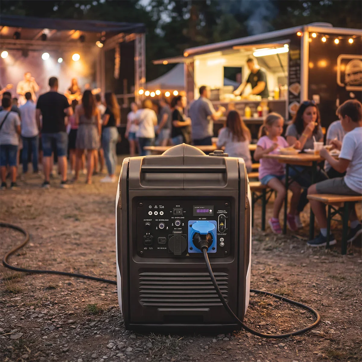 STAHLWERK IG-5500 ST Benzin Generator 5,5 kW | 7,48 PS | Inverter Stromgenerator | Stromerzeuger | Notstromaggregat mit Fernbedienung & E-Starter, verbrauchseffizient und wartungsarm - Image 6