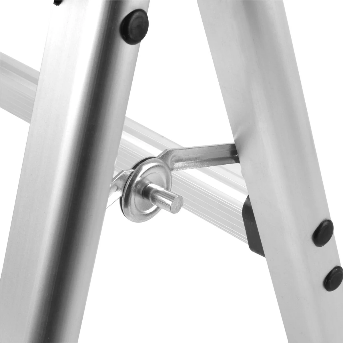STAHLWERK Klapptritt KT-1 ST mit 120 kg Tragkraft Aluminium-Leiter | Klappleiter | Trittleiter | Schemel | Tritthocker mit rutschfester Stufe - Image 9