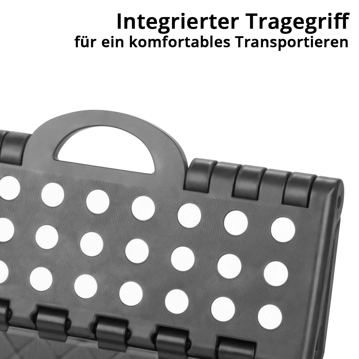 STAHLWERK Klapptritt KT-2 ST mit 150 kg Tragkraft Faltbarer Tritthocker | Klapphocker | Schemel | Trittstufe | Klappleiter | Trittleiter mit rutschfester Stufe - Image 4