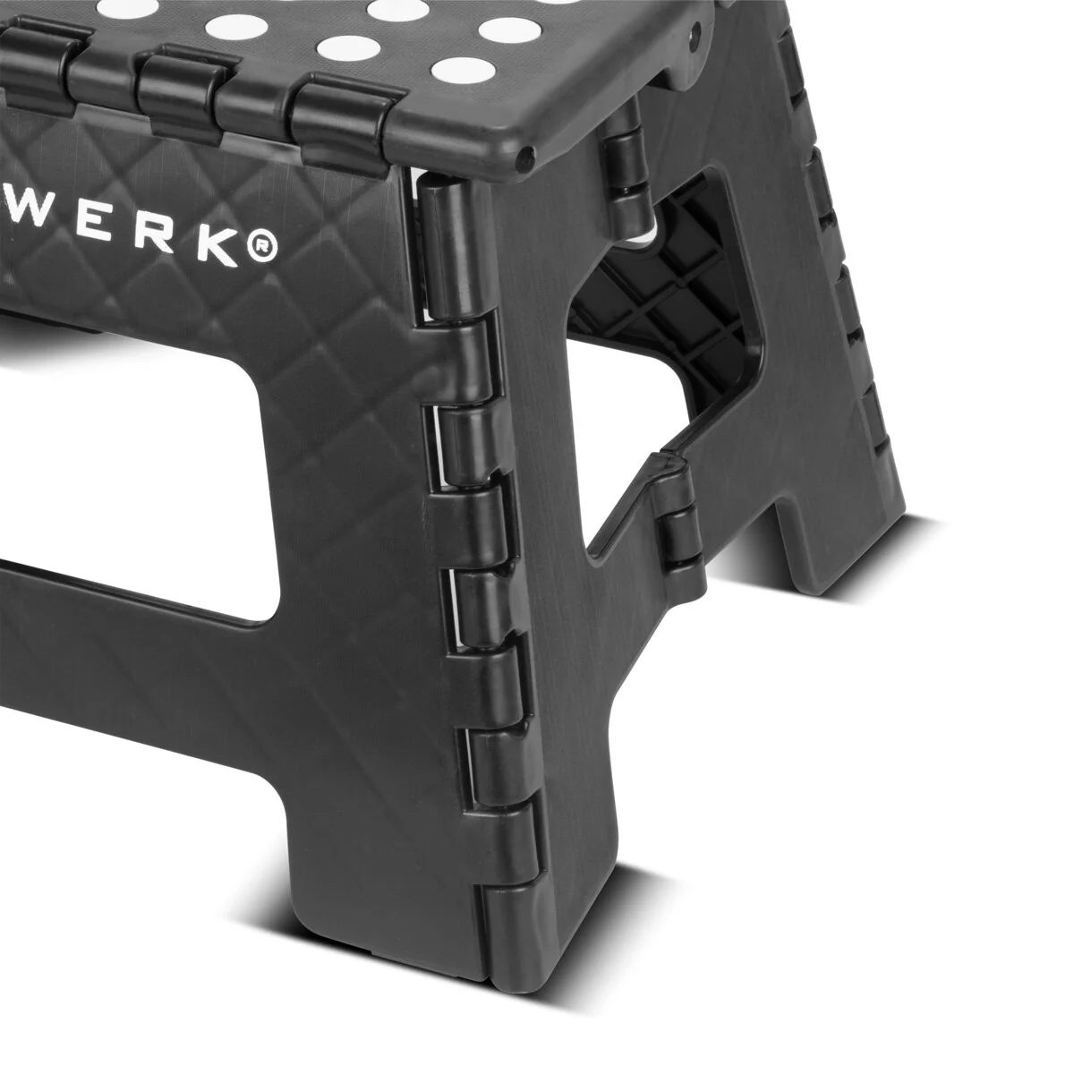 STAHLWERK Klapptritt KT-2 ST mit 150 kg Tragkraft Faltbarer Tritthocker | Klapphocker | Schemel | Trittstufe | Klappleiter | Trittleiter mit rutschfester Stufe - Image 7
