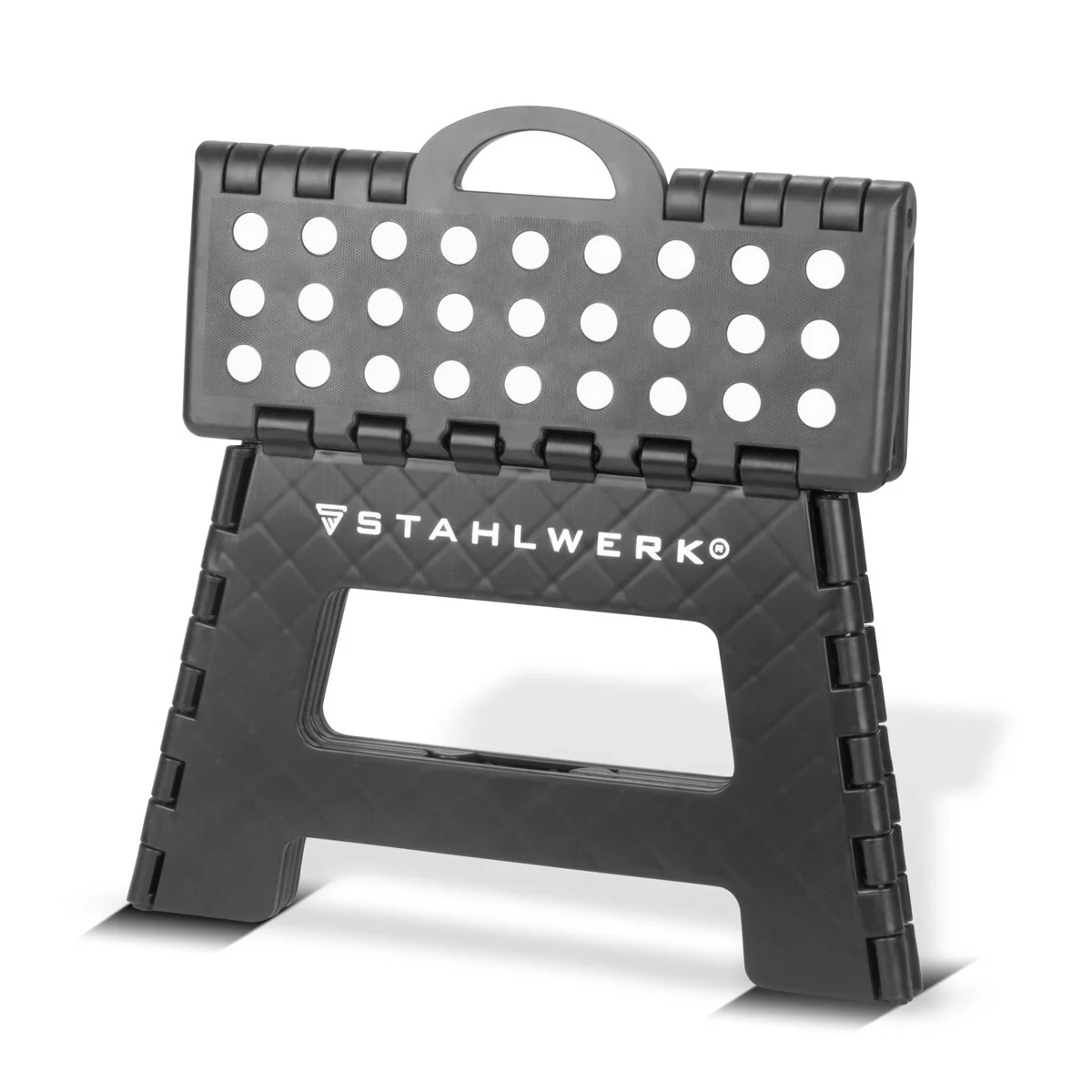 STAHLWERK Klapptritt KT-2 ST mit 150 kg Tragkraft Faltbarer Tritthocker | Klapphocker | Schemel | Trittstufe | Klappleiter | Trittleiter mit rutschfester Stufe - Image 9