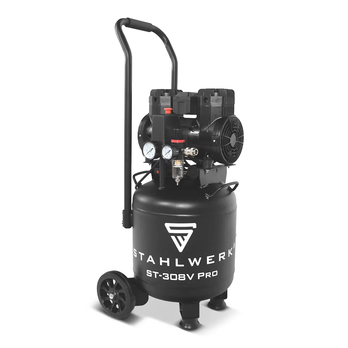 STAHLWERK Kompressor ST-308V Pro mit 8 bar | 1,97 PS | 1,45 kW | 250 l/min | 30 L Tank | Kompakter Druckluft-Kompressor | Kolben-Kompressor | Silent-Kompressor | Flüster-Kompressor mit Brushless-Motor - Image 11