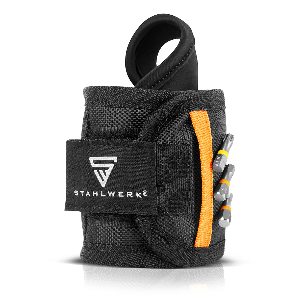 STAHLWERK Magnet-Armband für Heim- und Handwerker | Magnetisches Armband mit Klettverschluss zur Befestigung am Handgelenk oder Gürtel für Schrauben, Nägel, Bits und magnetische Kleinteile - Image 3