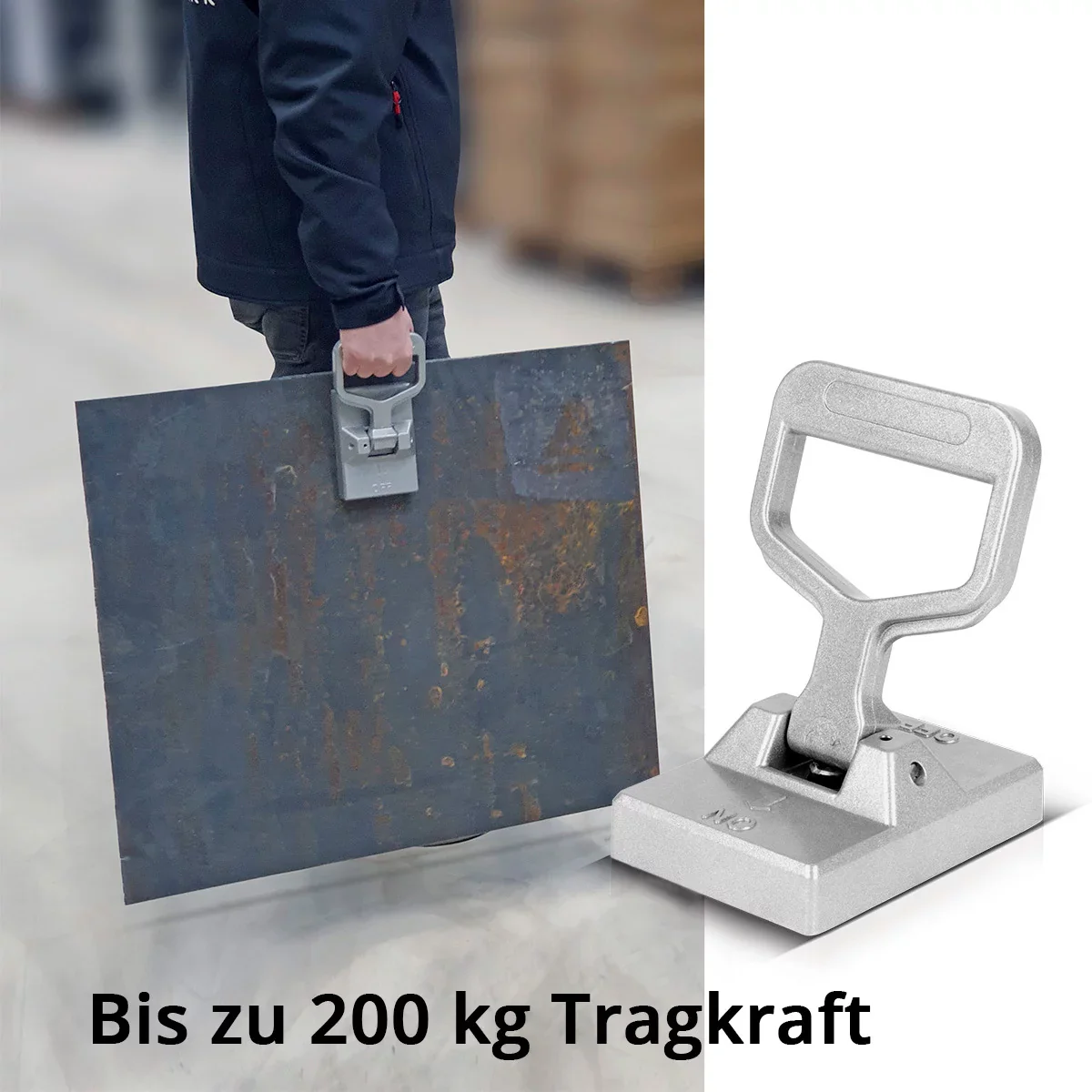 STAHLWERK Magnetischer Heber | Tragbar mit 200 kg Tragkraft und vielseitigem Griff für maximale Flexibilität - Image 2